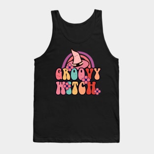 Groovy witch - retro vintage groovy design Tank Top